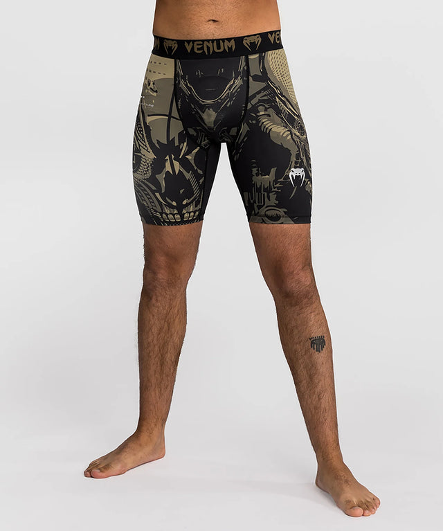 Venum Invader Compression Shorts - Black/Sand