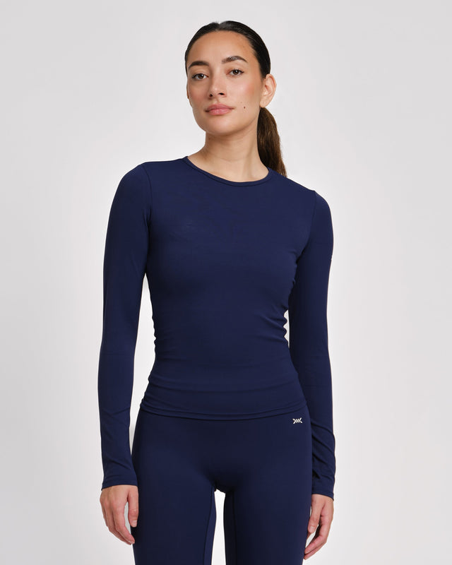 Caged Aspire Rashguard de manga comprida – Azul-marinho