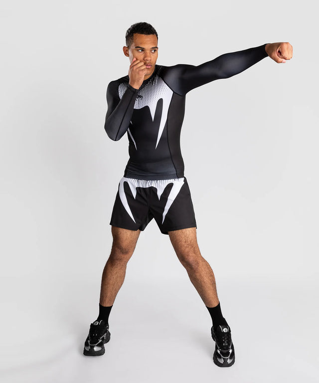 Venum No Gi Rashguard Lange Mouwen - Zwart/Wit