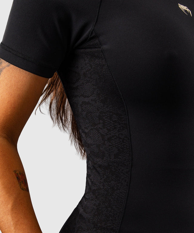 Rashguard Venum Viper maniche corte da donna – Nero