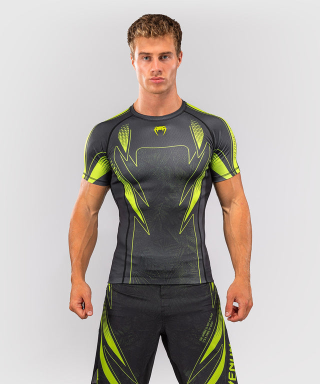 Rashguard Venum Amazonia Reborn Krátký Rukáv – Černá/Zelená