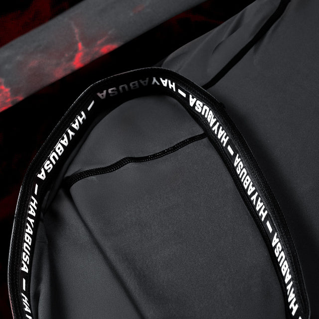 Hayabusa x UFC Rashguard BJJ Manches Longues Femme – Noir/Rouge