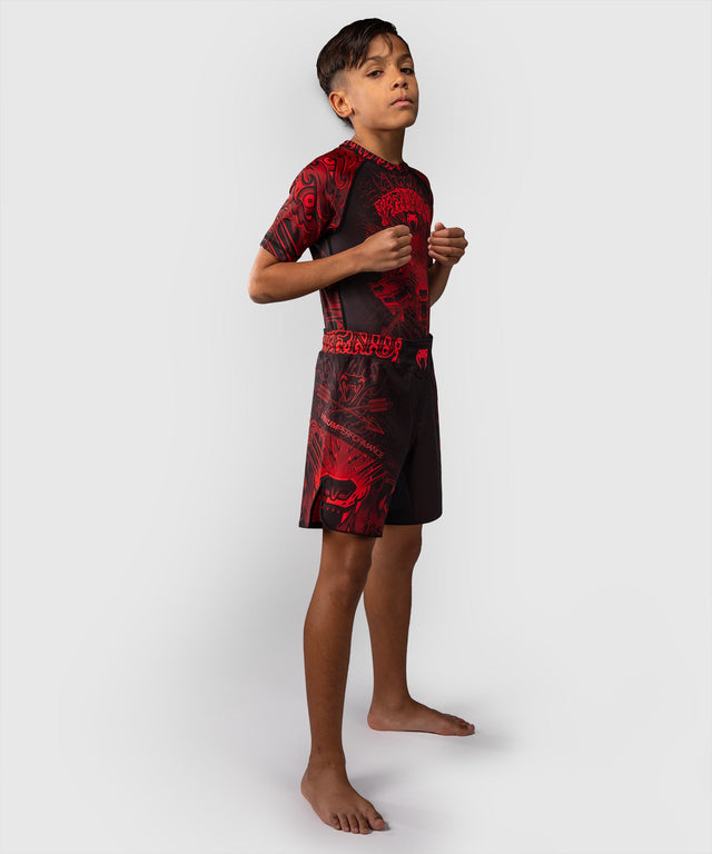 Venum MMA-Shorts Wolf Atak Kinder – Schwarz/Rot