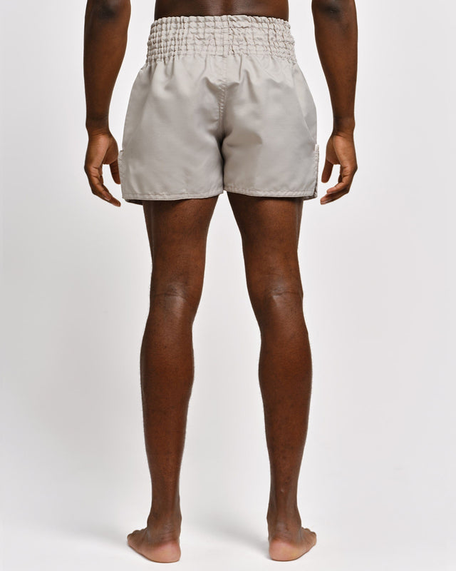 Pantaloncini Muay Thai Caged Classic – Grigio chiaro/Nero