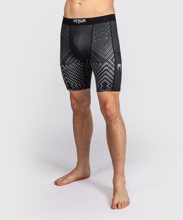 Pantaloncini a compressione Venum Midnight Fury – Nero/Grigio/Argento
