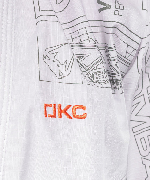 Venum x Karate Combat - Kimono BJJ - Alb/Gri