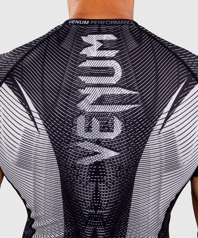 Rashguard Venum Galactic 3.0 Manches courtes – Blanc cassé/Noir