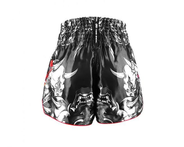 Muay Thai trenky Twins TTBL Kabuki – Černé/Šedé/Červené