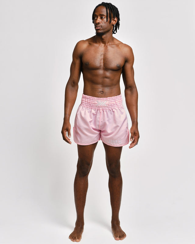Pantaloni scurți Muay Thai Caged Classic – Roz deschis