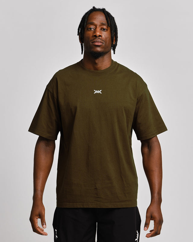 Tricou Caged 'CBU' – Kaki Verde
