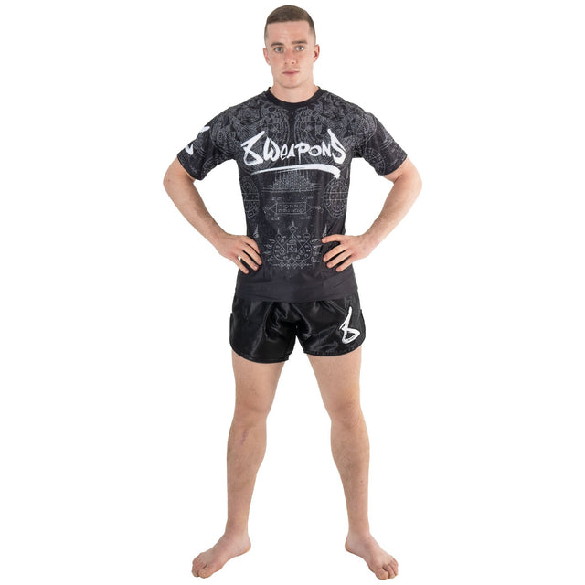 Camiseta 8 WEAPONS Hanuman Yant – Negro/Gris
