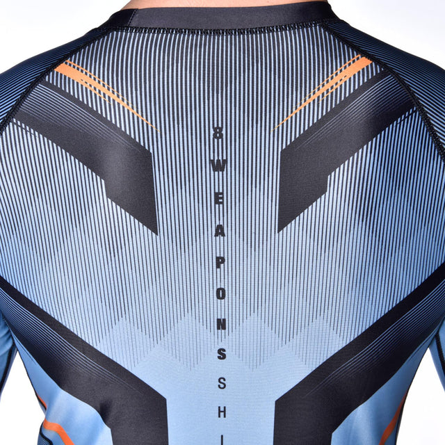 8 WEAPONS Rashguard Shift – Eisgrau/Orange