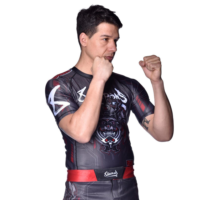 Rashguard 8 WEAPONS Samurai 2.0 – Preto/Vermelho