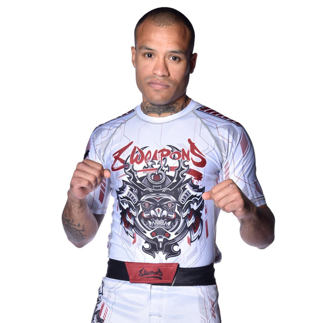 Rashguard 8 WEAPONS Samurai 2.0 – Bílá/Červená