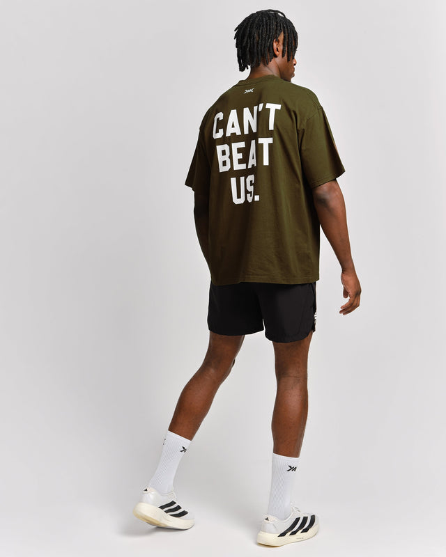 Tricou Caged 'CBU' – Kaki Verde