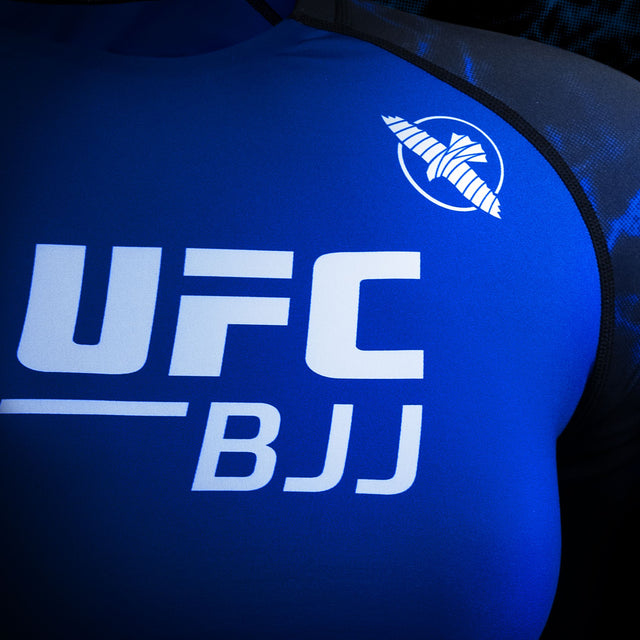 Rashguard Hayabusa x UFC BJJ Maniche Corte Donna – Nero/Blu