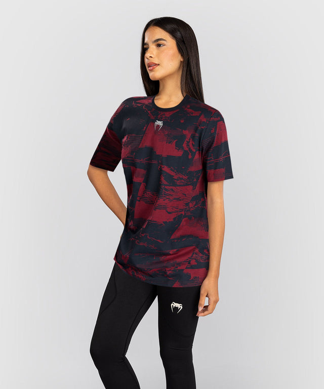 T-shirt UFC Venum Zenith – Blu navy/Bordeaux/Argento da donna