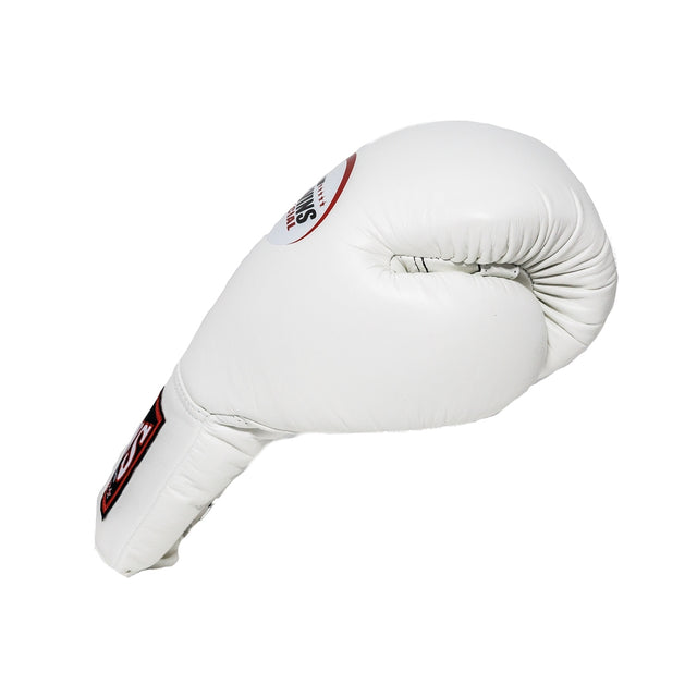 Luvas de boxe Twins BGLL3 com fecho de cordão – Branco