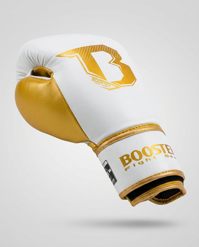 Luvas de boxe Booster Rapid Strike – Branco/Ouro