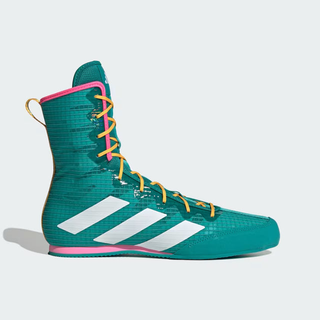 Botas de boxe Adidas Box Hog 4 – Verde/Laranja/Rosa