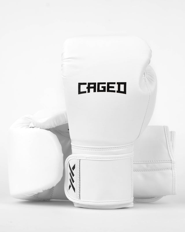 Luvas de boxe Caged Core – Branco/Preto
