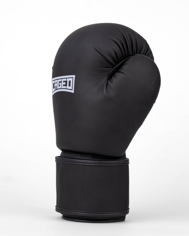 Gants de boxe Caged Shadow – Noir mat/Blanc