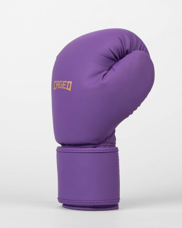 Dětské boxerské rukavice Caged Spark – Fialové/Zlaté