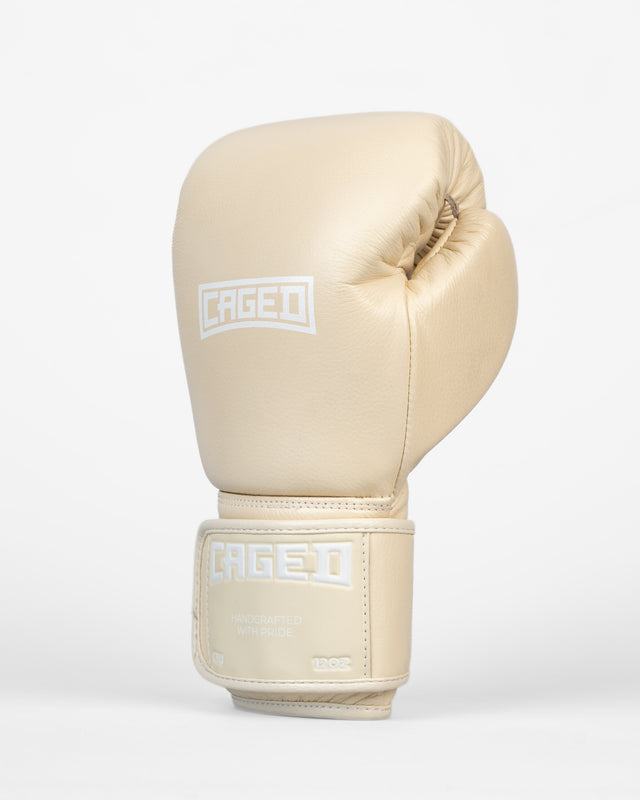 Boxerské rukavice Caged 'X' Series – Krémově bílé