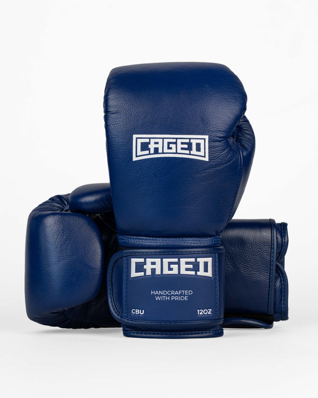 Caged Boksehandsker 'X' Series - Navy Blå/Hvid