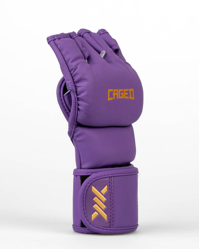 Caged MMA-handskar Shadow – Lila/Guld
