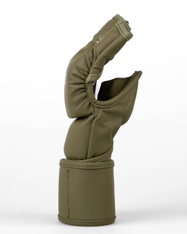 Guantes de MMA Caged Shadow – Caqui/Oro
