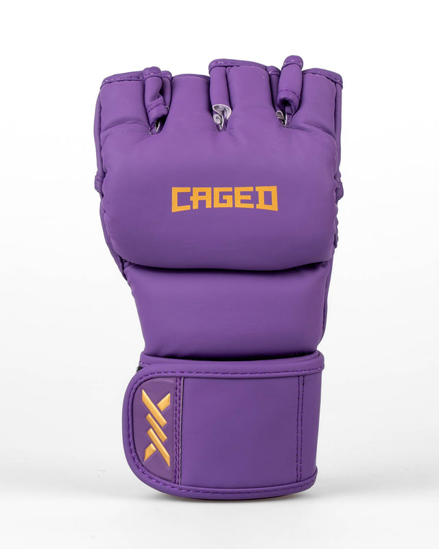 Caged MMA-handskar Shadow – Lila/Guld