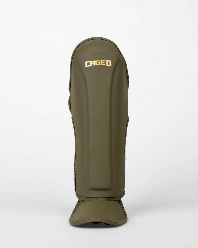 Chrániče holení Caged Spark Dětské – Khaki/Zlatá
