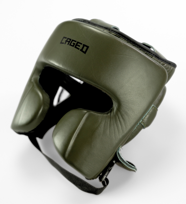 Casco de boxeo Caged 'X' Series – Caqui Verde