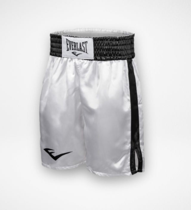 Calções de boxe Everlast – Branco/Preto