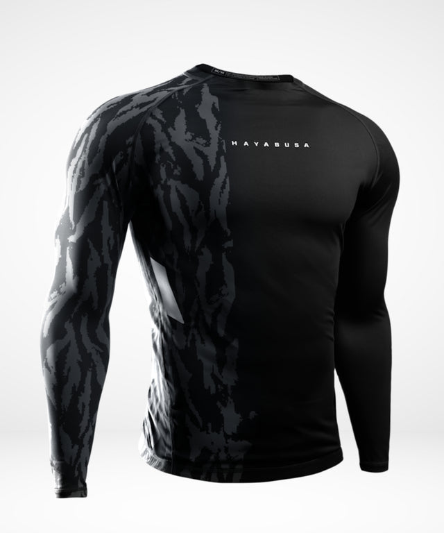 Rashguard Hayabusa Apex Manga Comprida – Preto Carbono