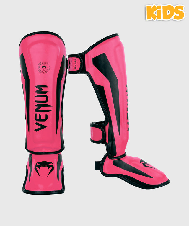 Venum Shin Guards Elite Kids – Neon Pink