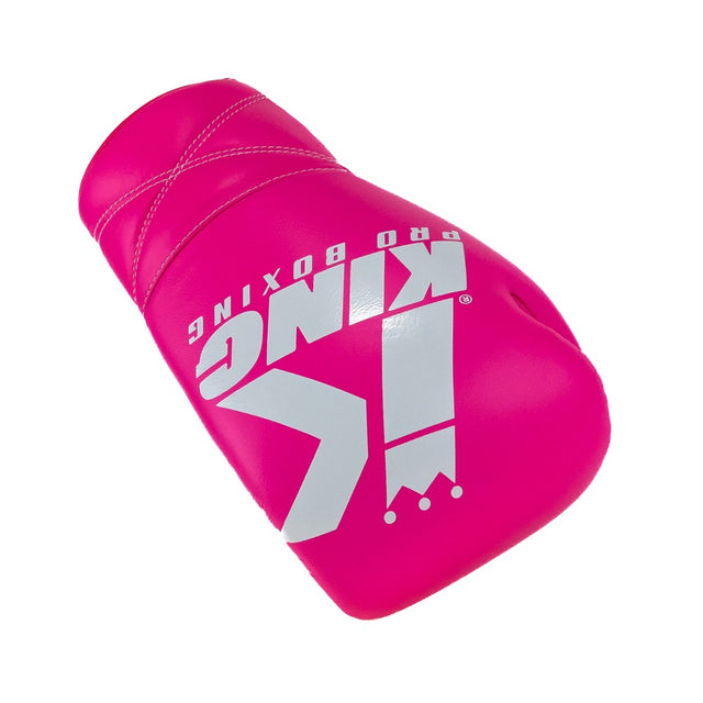 King Pro Boxing Boxningshandskar XK med snörslutsning – Rosa/Vit