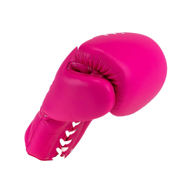 King Pro Boxing Boxningshandskar XK med snörslutsning – Rosa/Vit