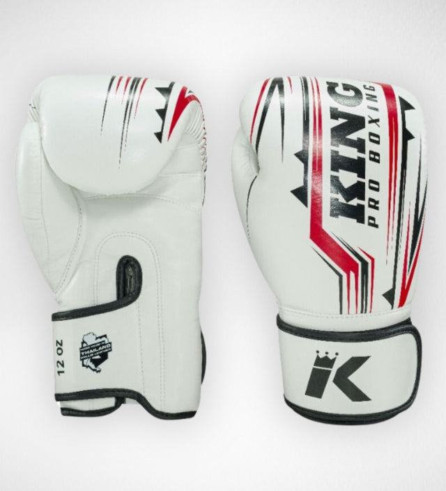 Gants de boxe King Pro Boxing BG Spartan – Blanc/Noir/Rouge