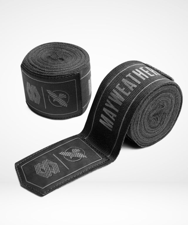 Bandes de boxe Hayabusa x Mayweather Stretch – Noir/Gris