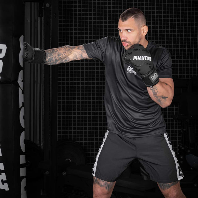 Guantes de boxeo Phantom Athletics Velcro – Negro/Blanco