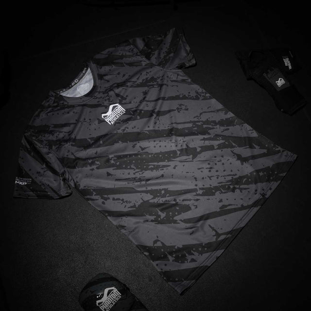 Camiseta de entrenamiento Phantom Athletics EVO Camo Tiger – Gris