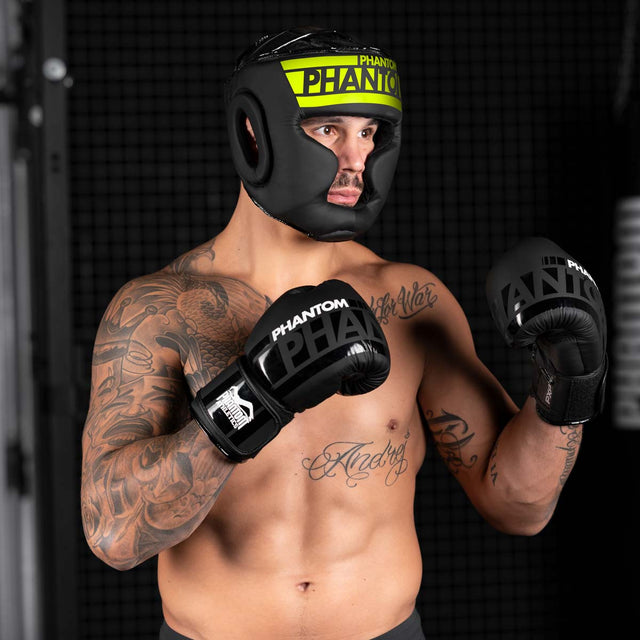 Phantom Athletics Kopfschutz Apex Full Face – Schwarz/Neon