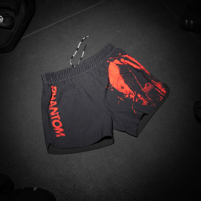 Pantalones de MMA Phantom Athletics Fusion-R Reaper – Negro/Rojo