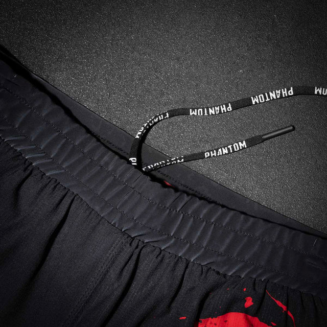 Pantalones de MMA Phantom Athletics Fusion-R Reaper – Negro/Rojo