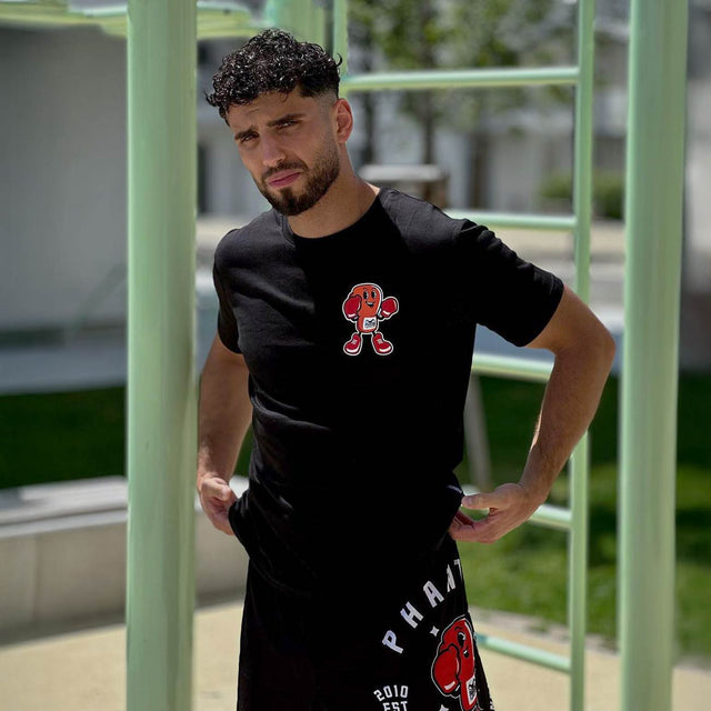 Pantaloncini MMA Phantom Athletics EVO Punchy – Nero/Rosso