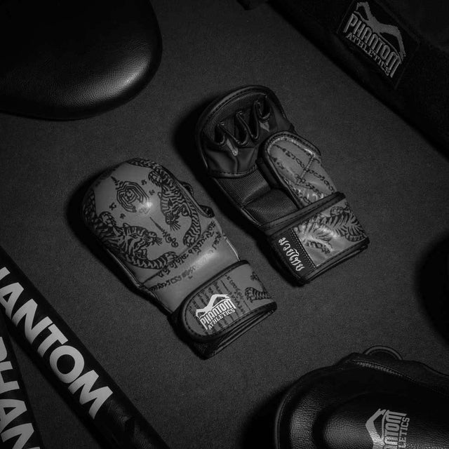 Guantes de sparring de MMA Phantom Athletics Muay Thai - Gris
