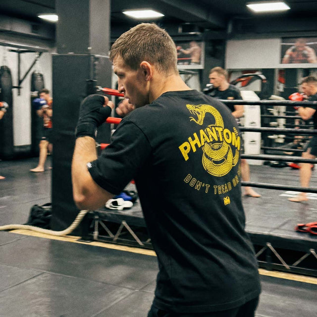 Phantom Athletics T-Shirt DON'T TREAD ON ME - Sort/Gul