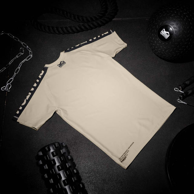 Phantom Athletics Rashguard EVO Apex Korte Mouwen – Sand